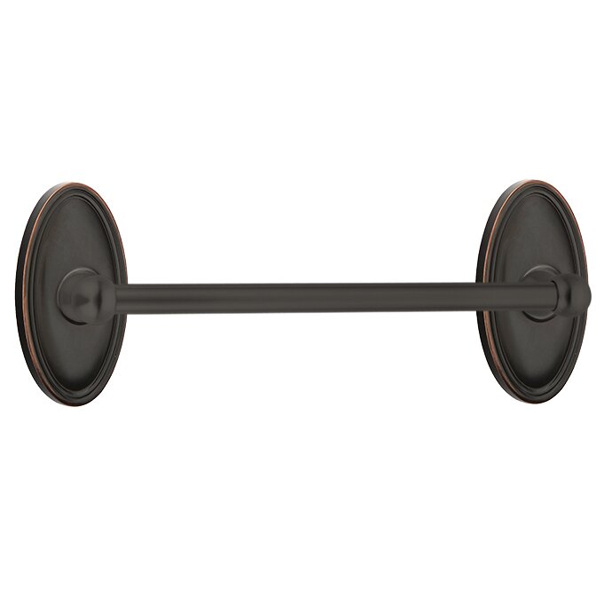 Emtek Traditional Brass Towel Bar with Oval Rosette