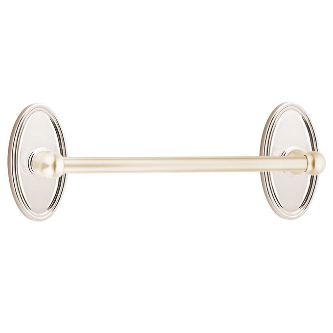 Emtek Traditional Brass Towel Bar with Oval Rosette