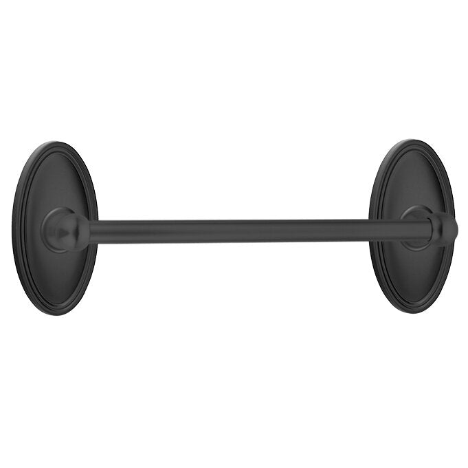 Emtek Traditional Brass Towel Bar with Oval Rosette