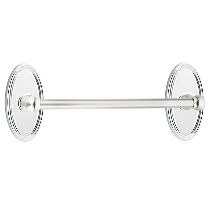 Emtek Traditional Brass Towel Bar with Oval Rosette