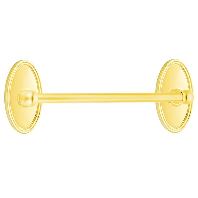 Emtek Traditional Brass Towel Bar with Oval Rosette