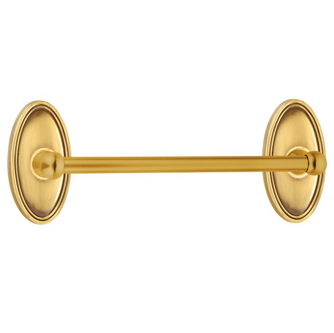 Emtek Traditional Brass Towel Bar with Oval Rosette