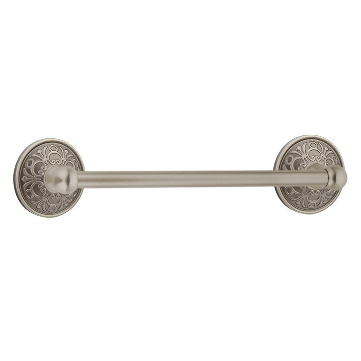 Emtek Traditional Brass Towel Bar with Lancaster Rosette