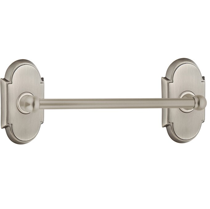 Emtek Traditional Brass Towel Bar with #8 Rosette