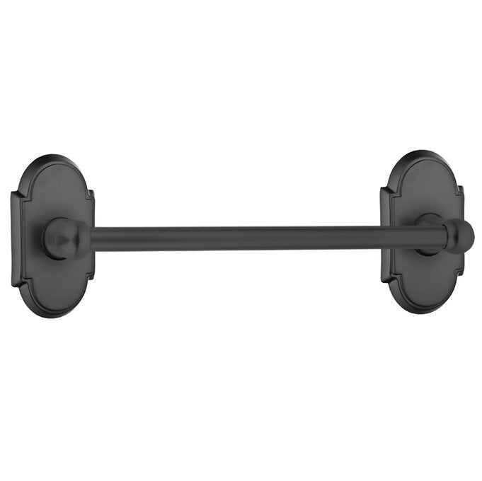 Emtek Traditional Brass Towel Bar with #8 Rosette