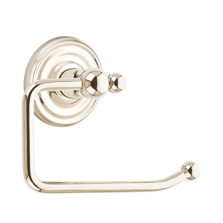 Emtek Traditional Brass Paper Holder - Bar Style with Regular Rosette