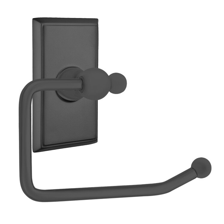 Emtek Traditional Brass Paper Holder - Bar Style with Rectangular Rosette