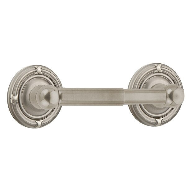 Emtek Traditional Brass Paper Holder - Spring Rod Style with Ribbon & Reed Rosette