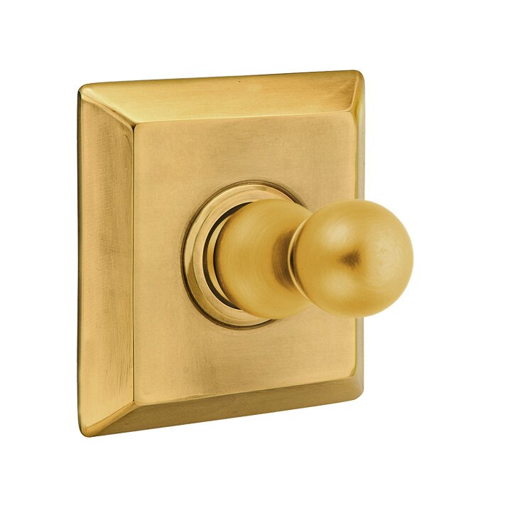 Emtek Traditional Brass Single Hook with Quincy Rosette