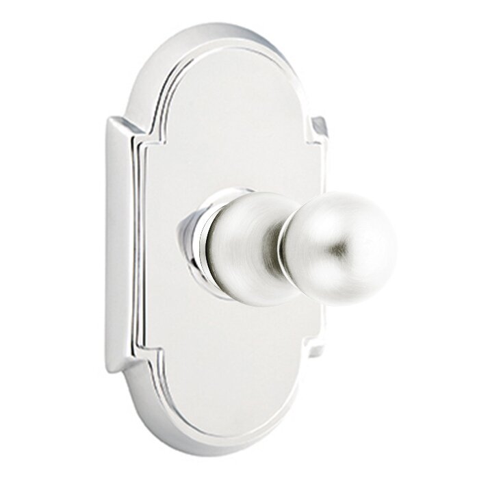 Emtek Traditional Brass Single Hook with #8 Rosette