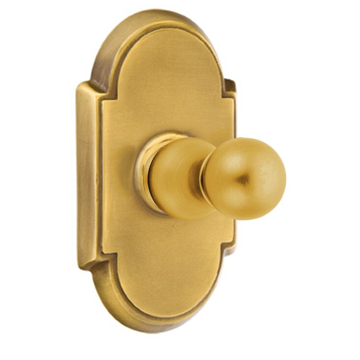 Emtek Traditional Brass Single Hook with #8 Rosette