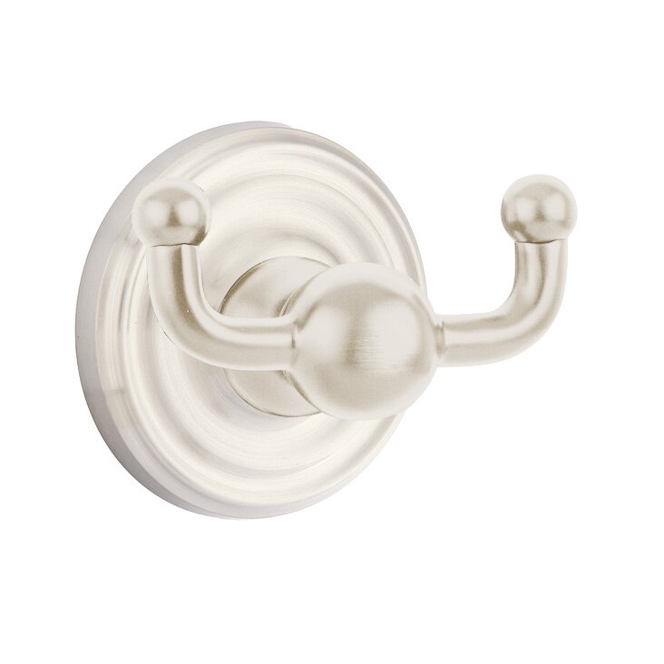 Emtek Traditional Brass Double Hook with Regular Rosette