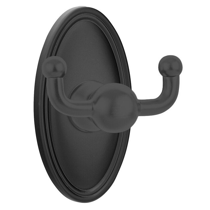 Emtek Traditional Brass Double Hook with Oval Rosette