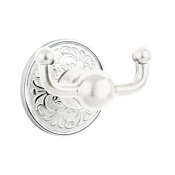 Emtek Traditional Brass Double Hook with Lancaster Rosette