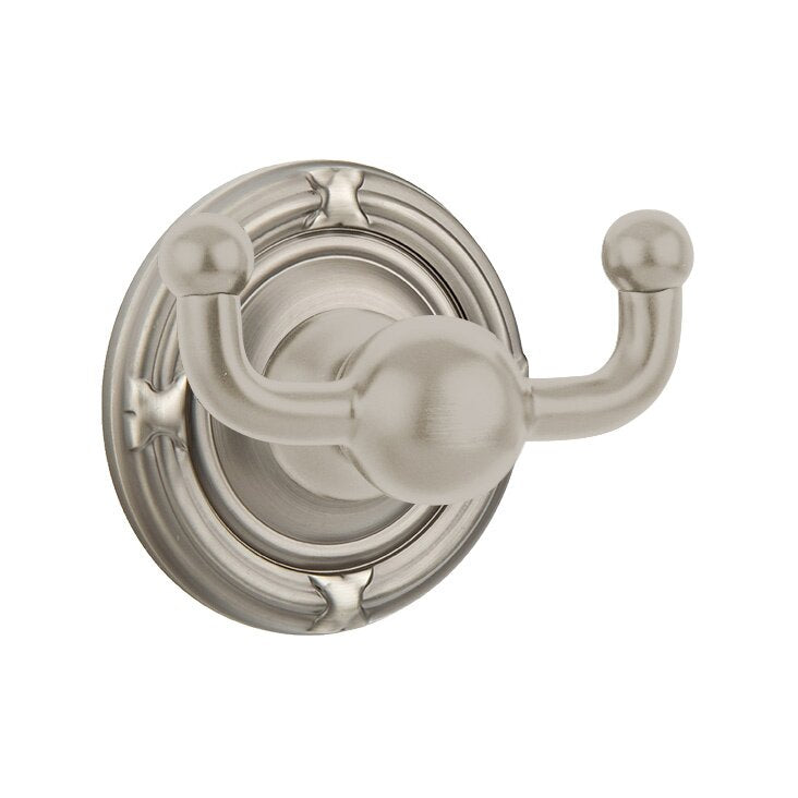 Emtek Traditional Brass Double Hook with Ribbon & Reed Rosette
