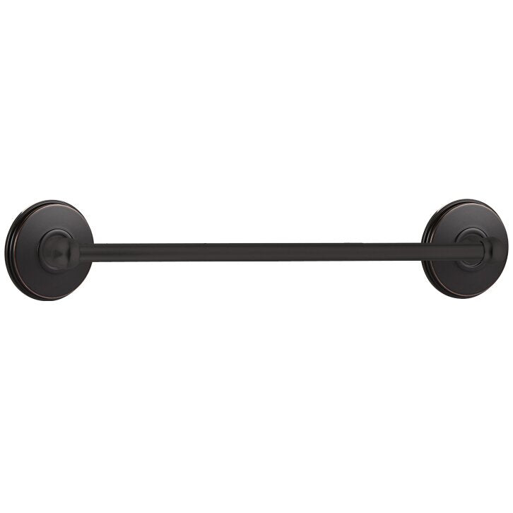 Emtek Traditional Brass Towel Bar with Watford Rosette