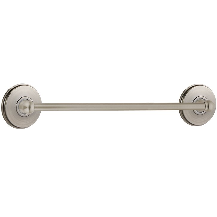 Emtek Traditional Brass Towel Bar with Watford Rosette