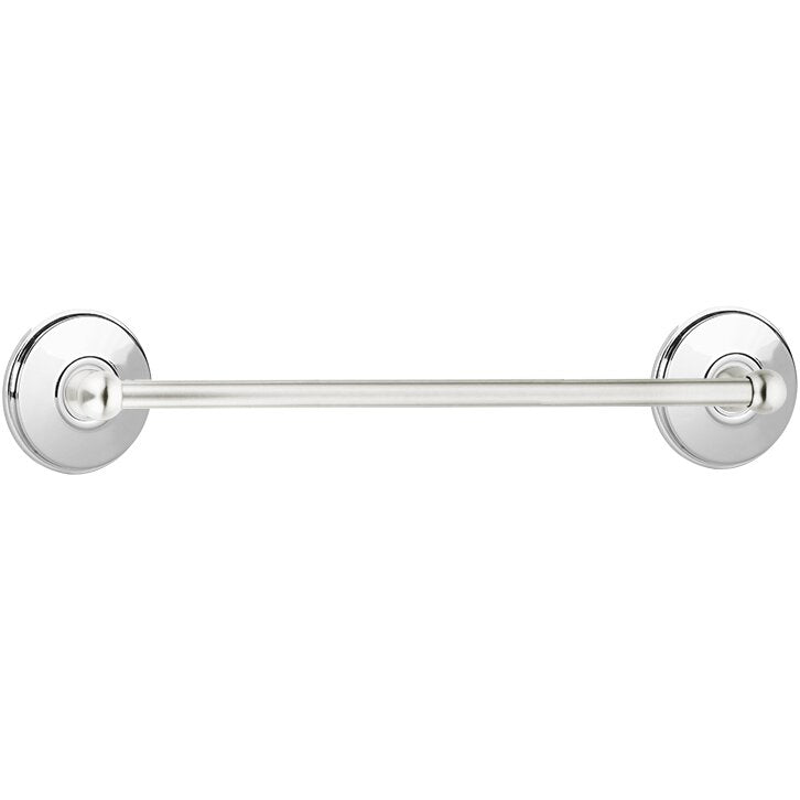 Emtek Traditional Brass Towel Bar with Watford Rosette