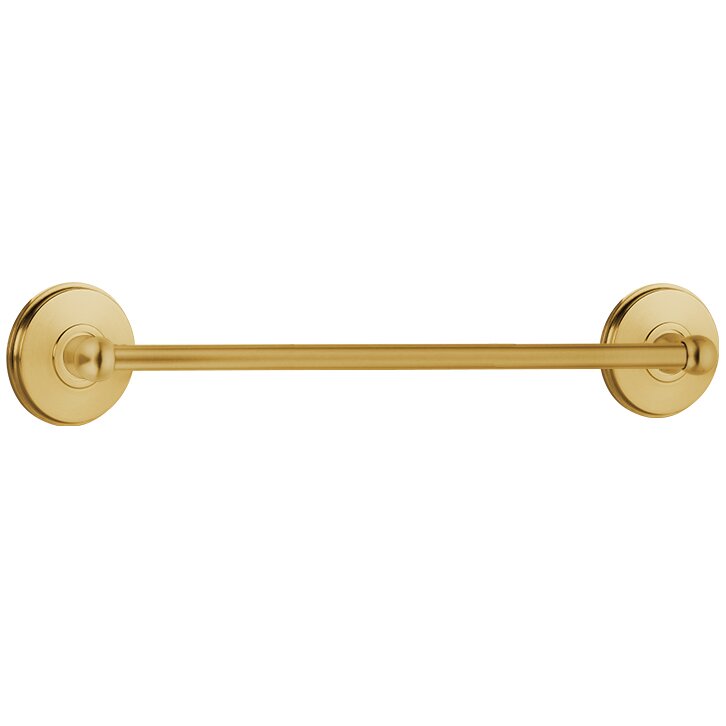 Emtek Traditional Brass Towel Bar with Watford Rosette
