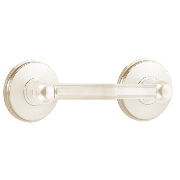 Emtek Traditional Brass Paper Holder - Spring Rod Style with Watford Rosette