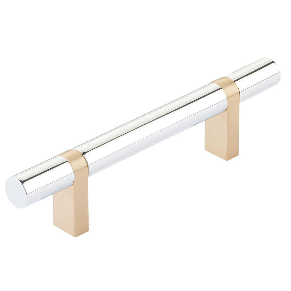 EMTEK SELECT Cabinet Bar Pull - Satin Brass Stem