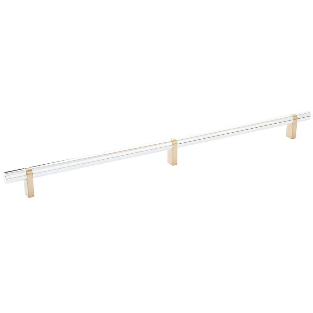 EMTEK SELECT Oversized Cabinet Bar Pull - Satin Brass Stem