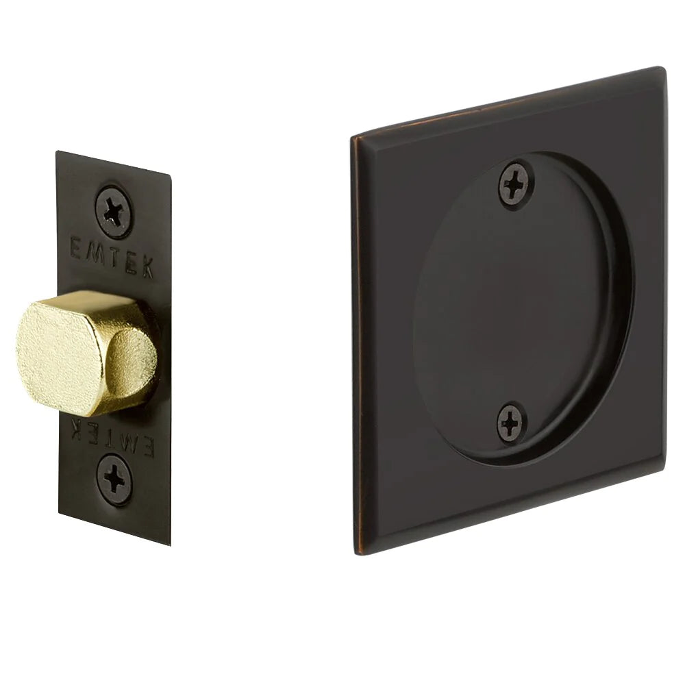 Emtek Square Pocket Door Tubular Locks