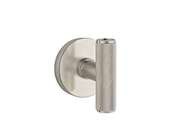 Emtek Studio Brass Door Handles - Ace Knurled Knob with Disk Rosette