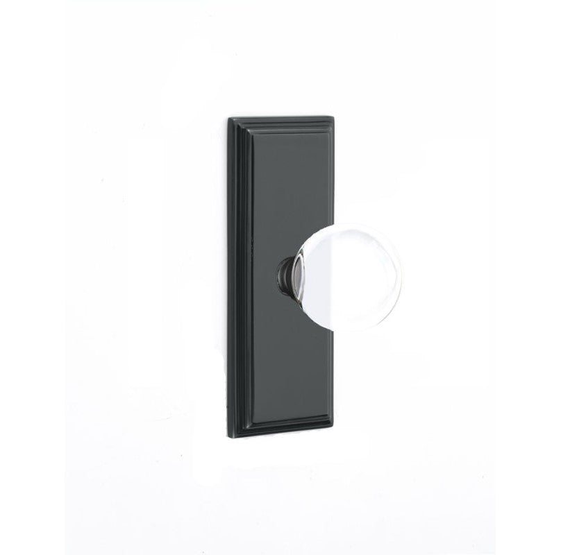 Emtek Door Handle - Bristol Knob 7" Wilshire Sideplate - Glass