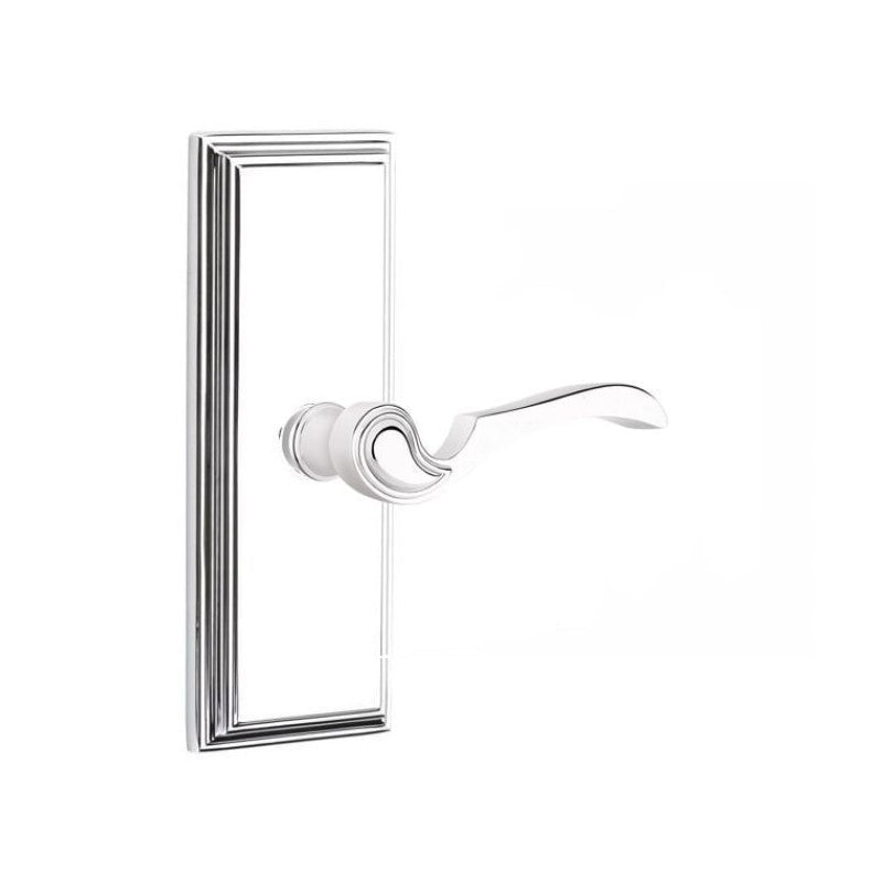 Emtek Door Handle - Coventry Lever 7" Wilshire Sideplate - Designer Brass