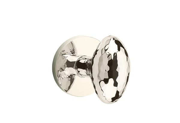 Emtek Hammered Egg Knob with Disk Rosette