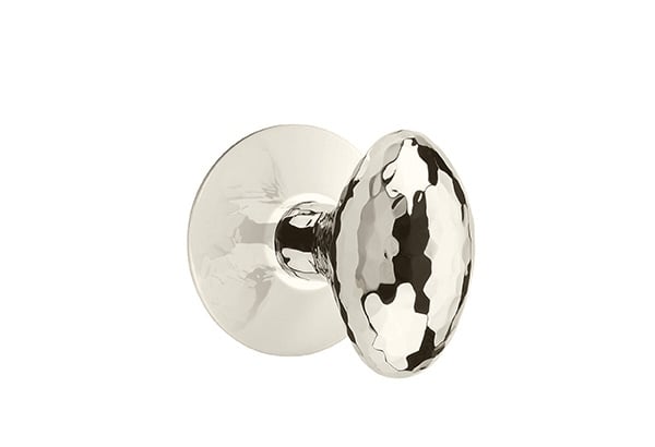 Emtek Hammered Egg Knob with Modern Rosette