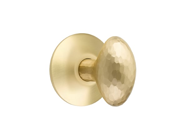 Emtek Hammered Egg Knob with Modern Rosette