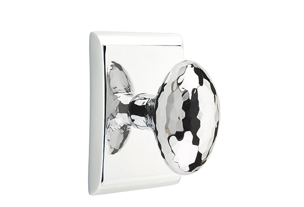 Emtek Hammered Egg Knob with Neos Rosette