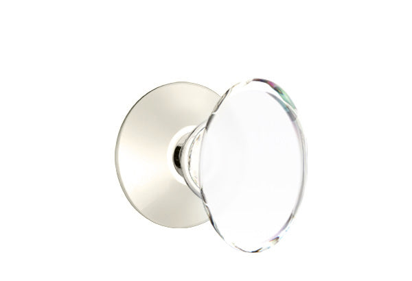 Emtek Modern Glass Knobsets - Hampton Glass Knob - Modern Rosette