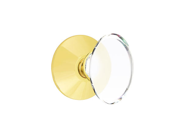 Emtek Modern Glass Knobsets - Hampton Glass Knob - Modern Rosette