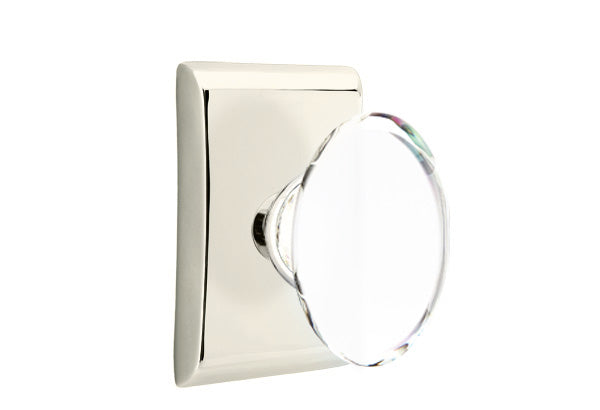 Emtek Modern Glass Knobsets - Hampton Glass Knob - Neos Rosette