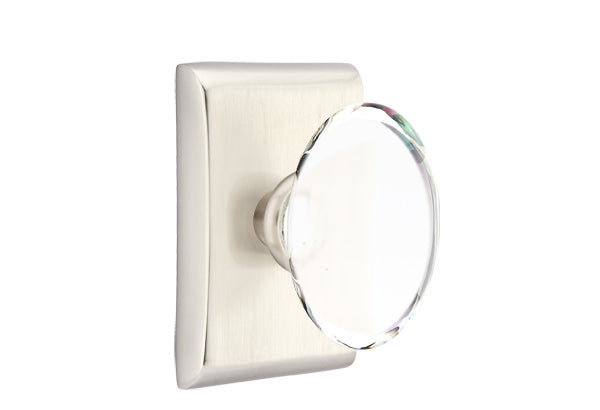 Emtek Modern Glass Knobsets - Hampton Glass Knob - Neos Rosette