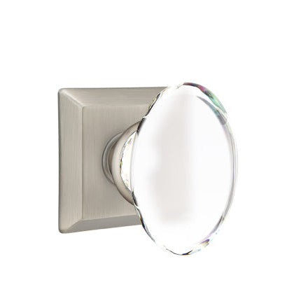 Emtek Glass Knobsets - Hampton Glass Knob - Quincy Rosette