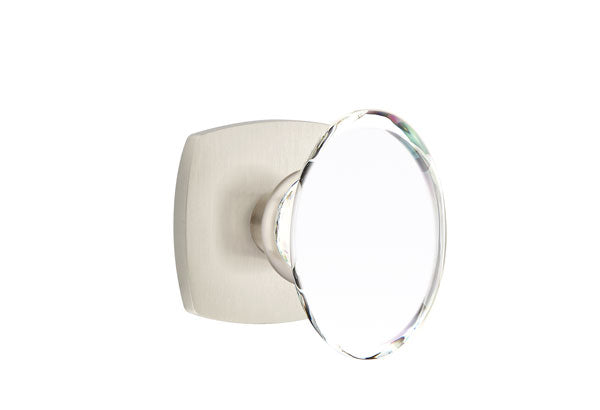 Emtek Modern Glass Knobsets - Hampton Glass Knob - Urban Modern Rosette