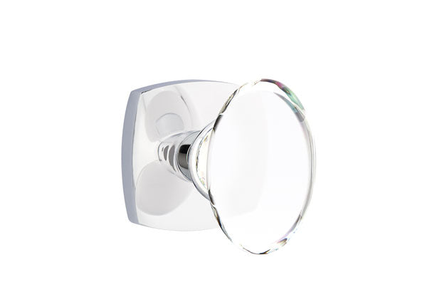 Emtek Modern Glass Knobsets - Hampton Glass Knob - Urban Modern Rosette
