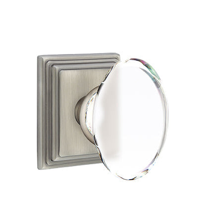 Emtek Glass Knobsets - Hampton Glass Knob - Wilshire Rosette
