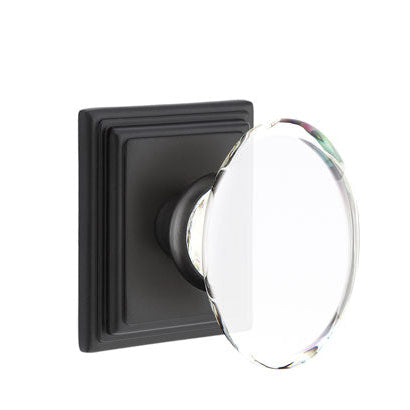 Emtek Glass Knobsets - Hampton Glass Knob - Wilshire Rosette