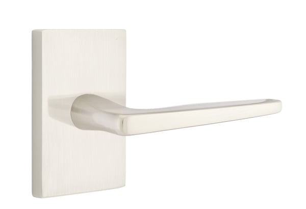 Emtek Hermes Lever with Modern Rectangular Rosette