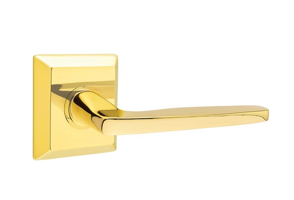 Emtek Hermes Lever with Quincy Rosette