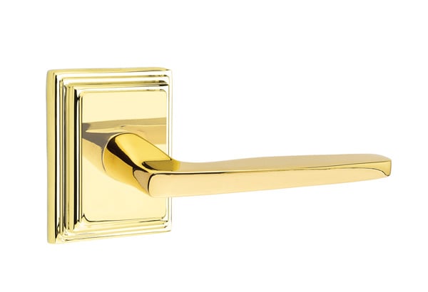 Emtek Hermes Lever with Wilshire Rosette