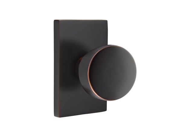 Emtek Modern Rectangular Rosette with Laurent Knob