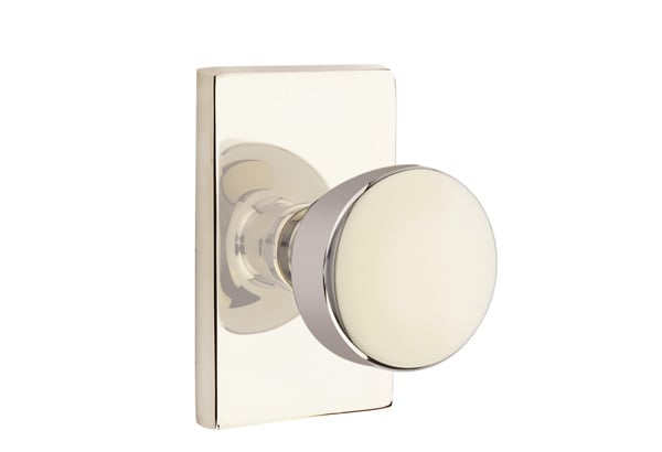 Emtek Modern Rectangular Rosette with Laurent Knob