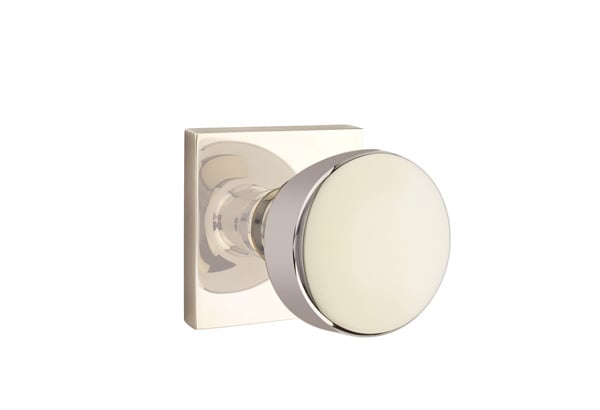 Emtek Square Rosette with Laurent Knob