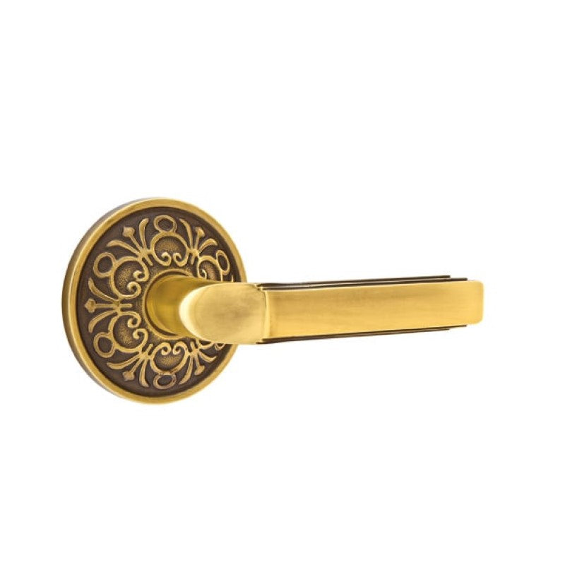 Emtek Door Handle - Milano Lever Lancaster Rosette